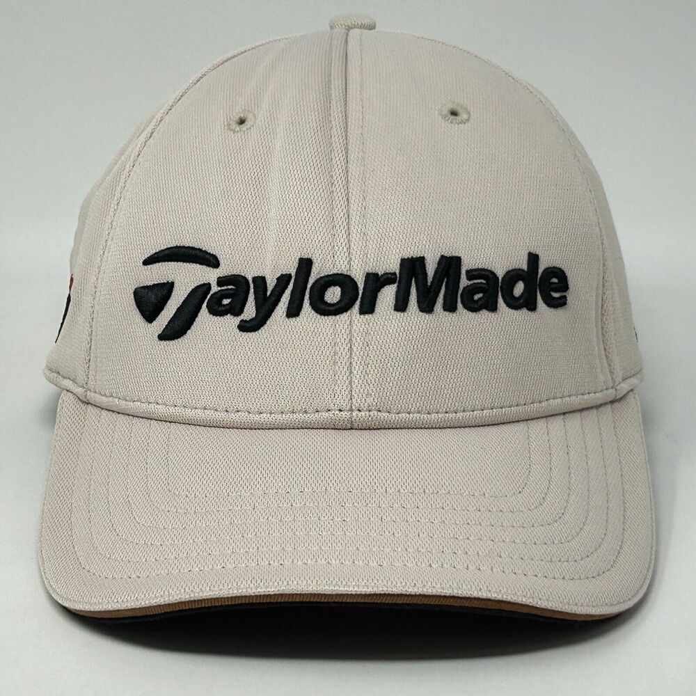 TaylorMade R11 Penta TP Hat Baseball Cap A-Flex Fitted L-XL Golfer Adidas Beige